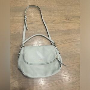 Kate Spade moss green baby blue Cobble Hill Devin Satchel